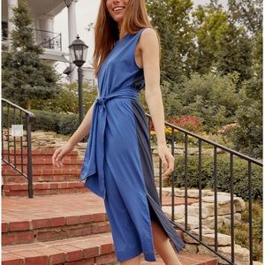 VGUC Summersalt The Luxe Pima Belted Midi Dress L